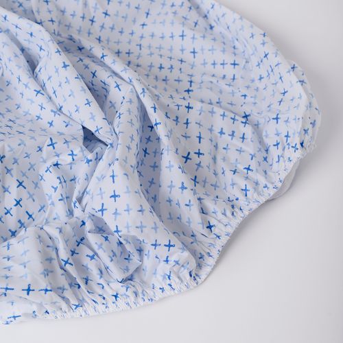 Set Sábana Estampada Cross Azul 220 Hilos