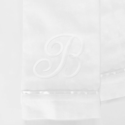 Toalla Piqué Bordada Letra B Blanco