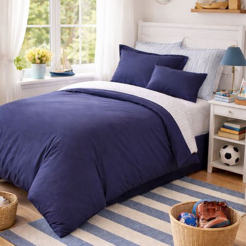 Cubreplumón Kids Estampado Shibori Azul 220 Hilos