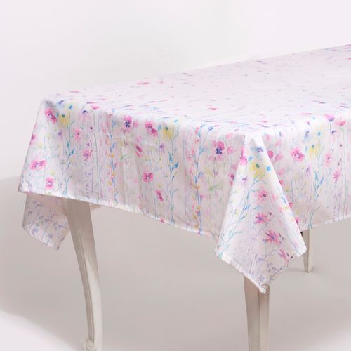 Mantel Estampado Bloom Blanco + Servilletas