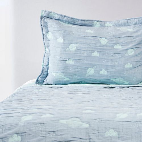 Cubrecama Kids Jacquard Planetas Celeste