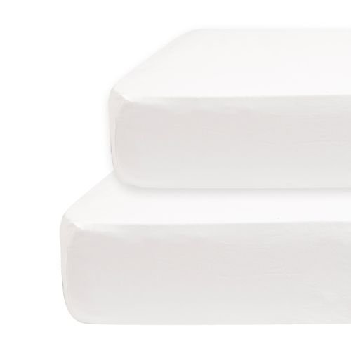 Set Sábana Bajera Lisa Blanco 220 Hilos