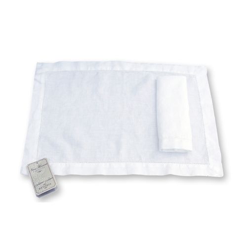 Individual Lino Básica Blanco