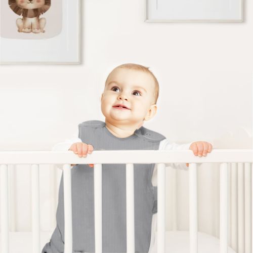 Saco de Dormir Piqué Estampado Liso Gris TOG 0.5