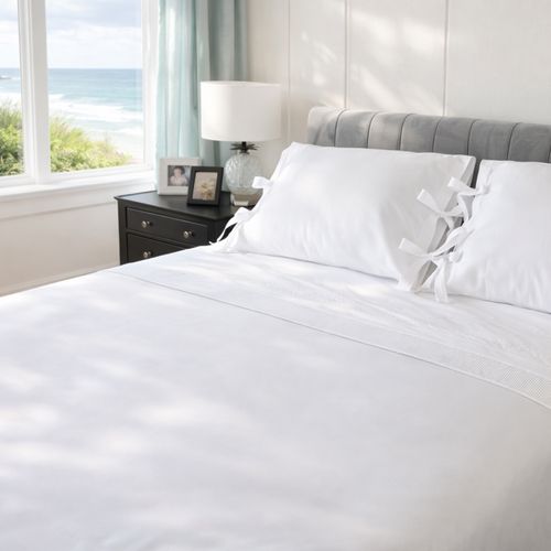 Cubreplumón Básico Reversible Piqué Blanco