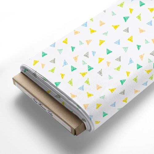 Tela Piqué Estampado Banderín Blanco 2,8 x 10 metros