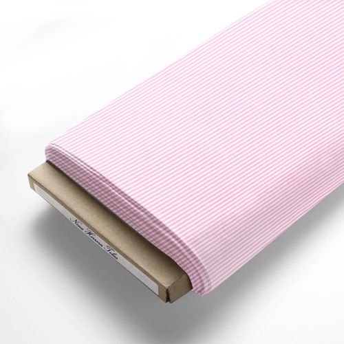 Tela Piqué Estampado Listado Rosa